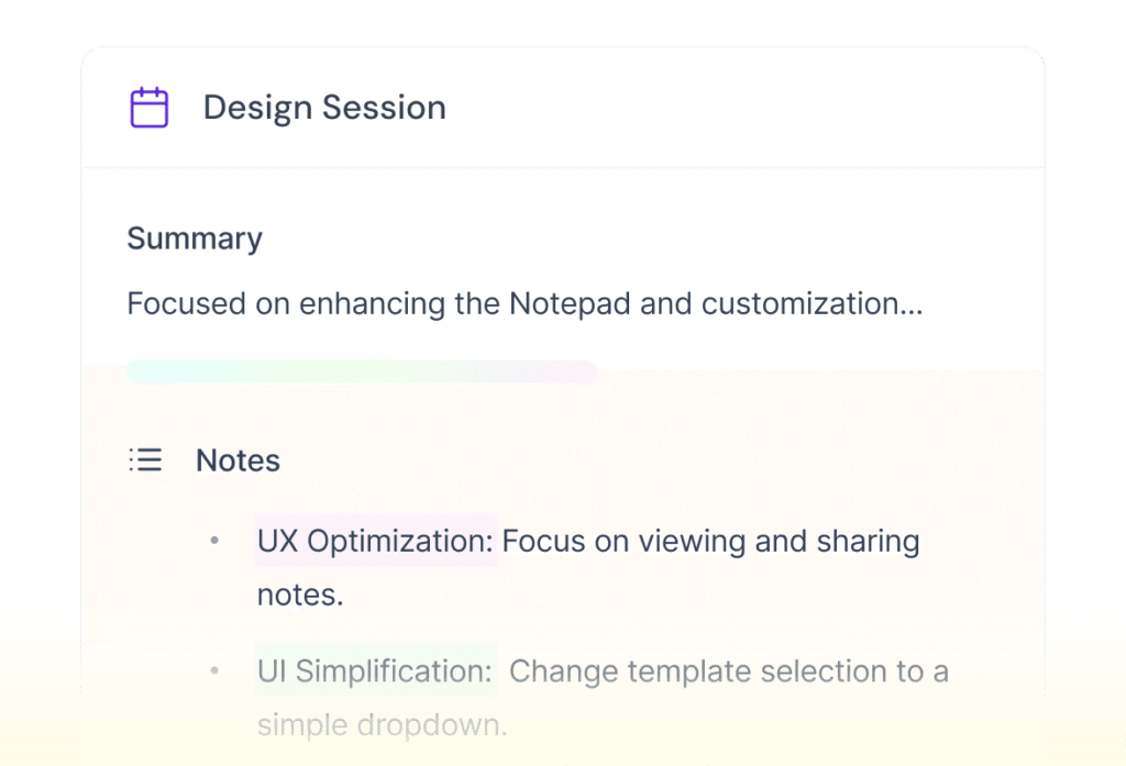 Fireflies.ai AI-generated meeting summary and action items