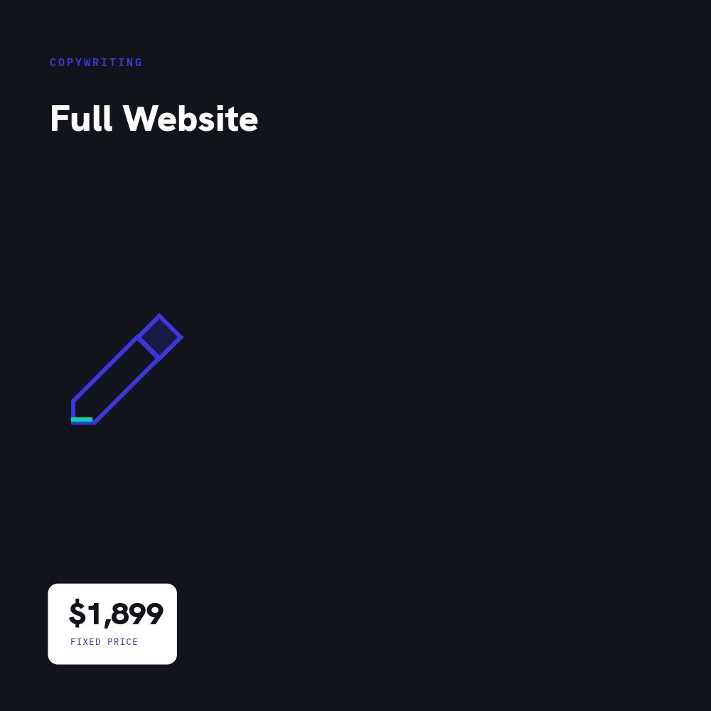 Full 5-page website copywriting service, $1,899 fixed price